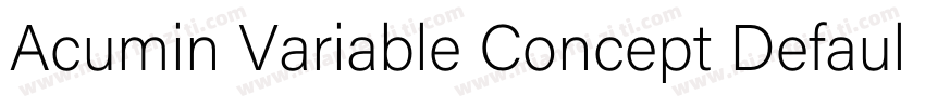 Acumin Variable Concept Default字体转换
